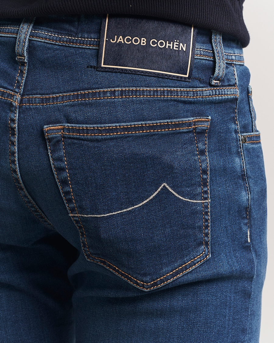 Homme | Jeans | Jacob Cohën | Bard Slim Fit Stretch Jeans Dark Blue Wash