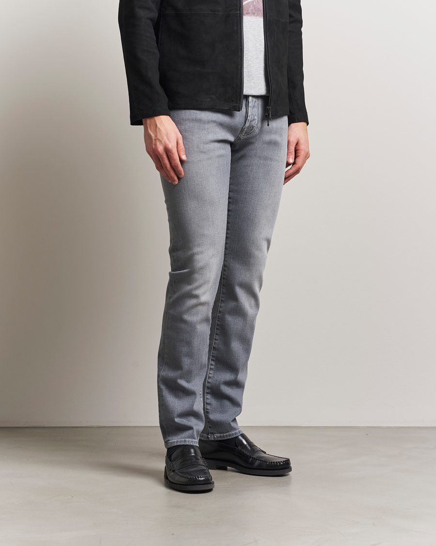 Homme | Jeans | Jacob Cohën | Nick Slim Fit Stretch Jeans Light Grey
