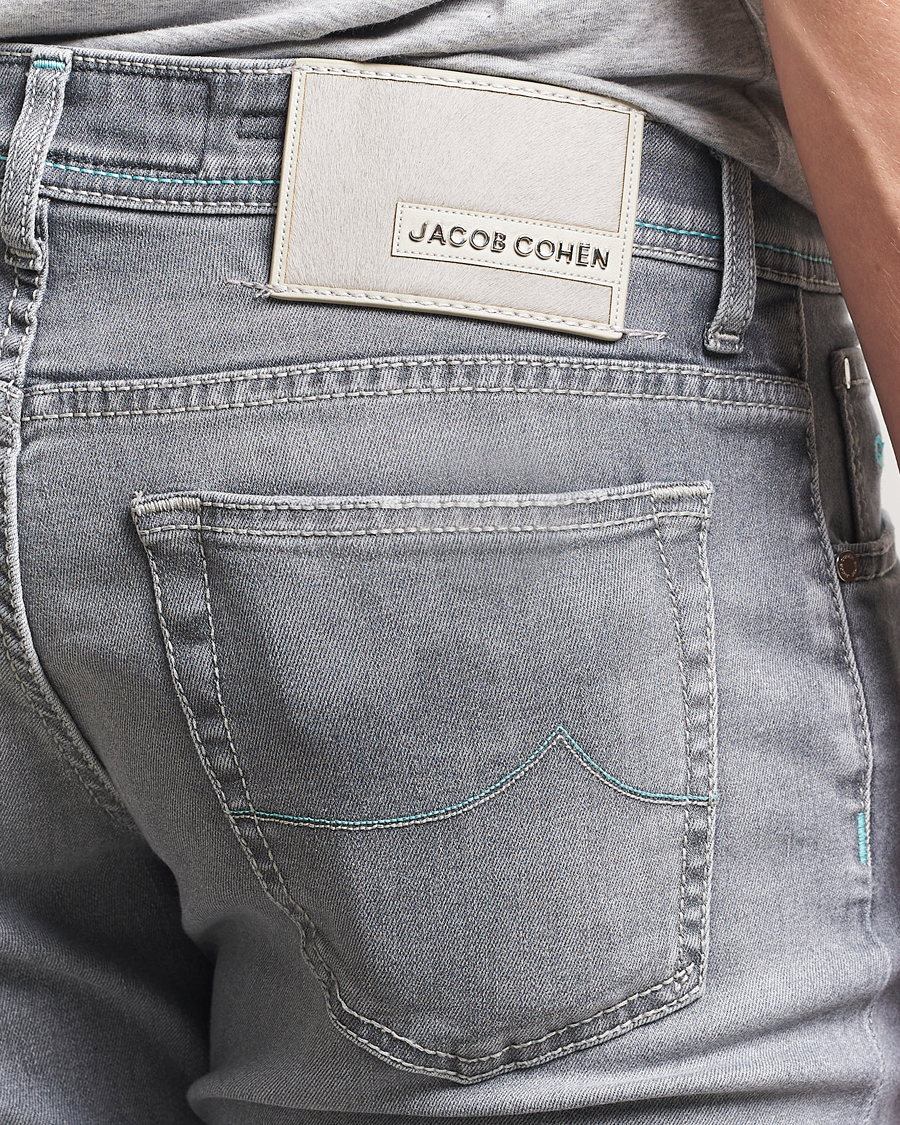 Homme | Jeans | Jacob Cohën | Nick Slim Fit Stretch Jeans Light Grey