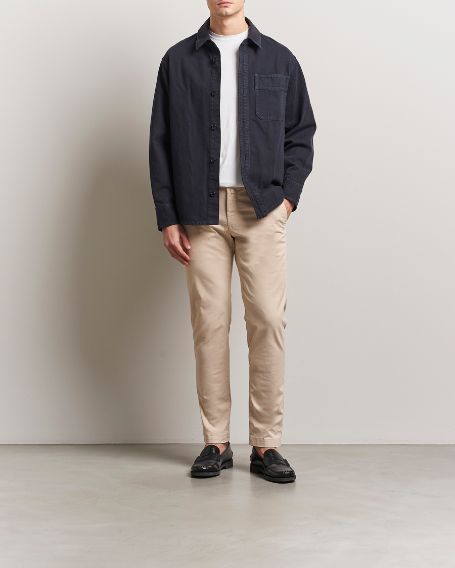 Homme | Pantalons | Jacob Cohën | Bobby Cotton Gabardine Chinos Beige