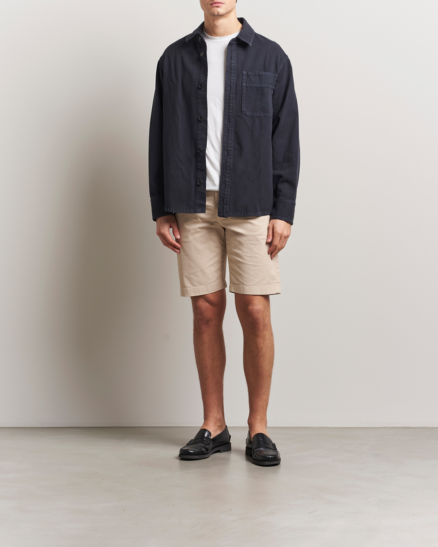 Homme | Shorts | Jacob Cohën | Nicolas Cotton Gabardine Shorts Beige