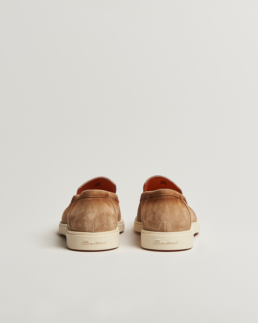 Homme | Santoni Detroit Loafers Beige Suede | Santoni | Detroit Loafers Beige Suede