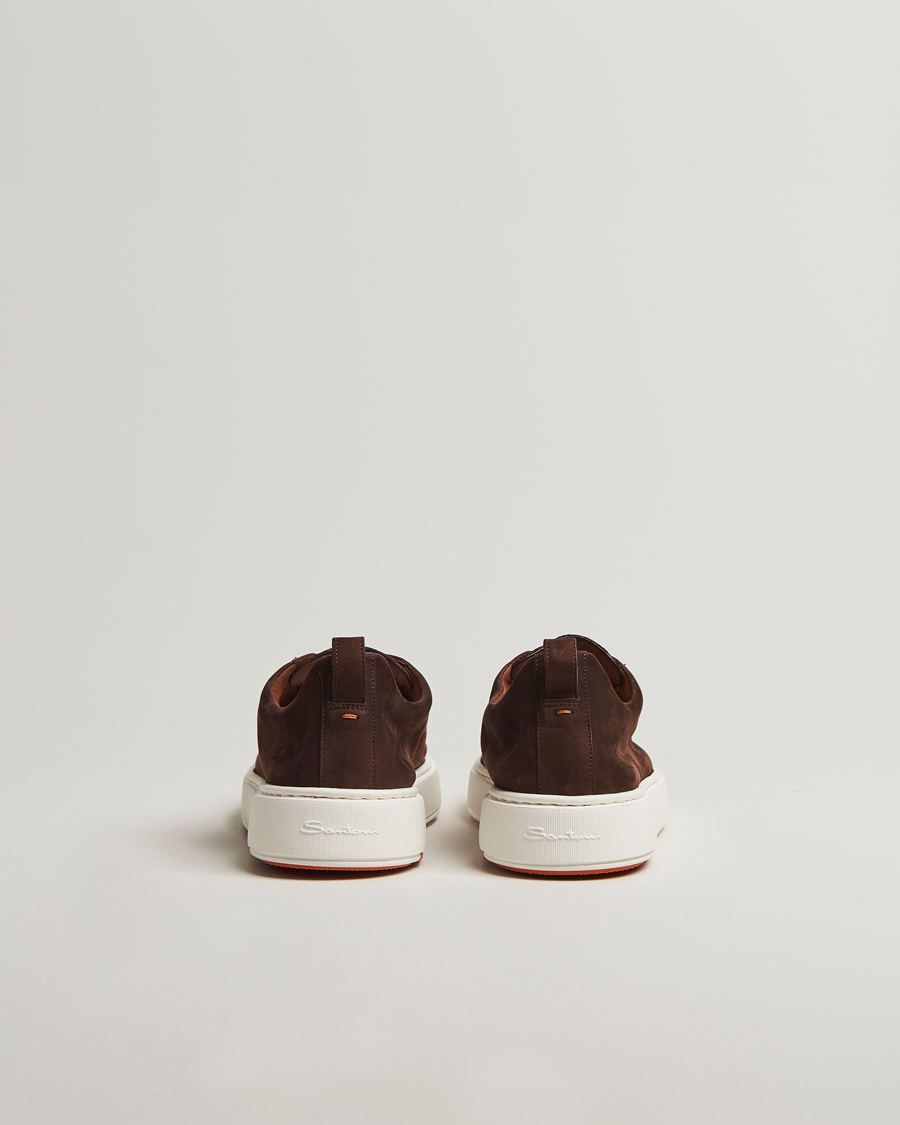 Homme | Santoni Cleanic No Lace Sneakers Brown Nubuck | Santoni | Cleanic No Lace Sneakers Brown Nubuck