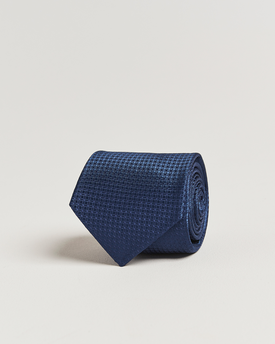 Homme | Kiton Structured Silk Tie Navy | Kiton | Structured Silk Tie Navy