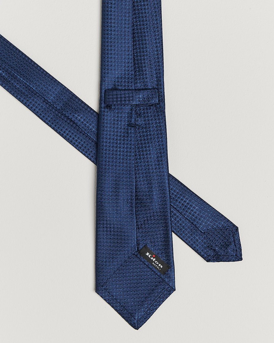 Homme | Kiton Structured Silk Tie Navy | Kiton | Structured Silk Tie Navy