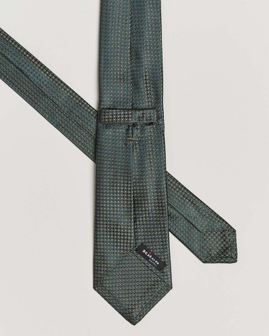 Homme | Kiton Structured Silk Tie Dark Green | Kiton | Structured Silk Tie Dark Green