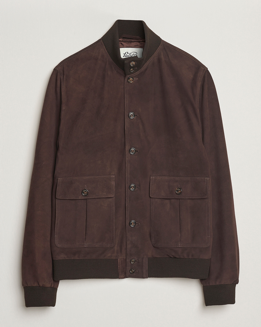 Homme | Manteaux Et Vestes | Valstar | Valstarino Suede Jacket Dark Brown