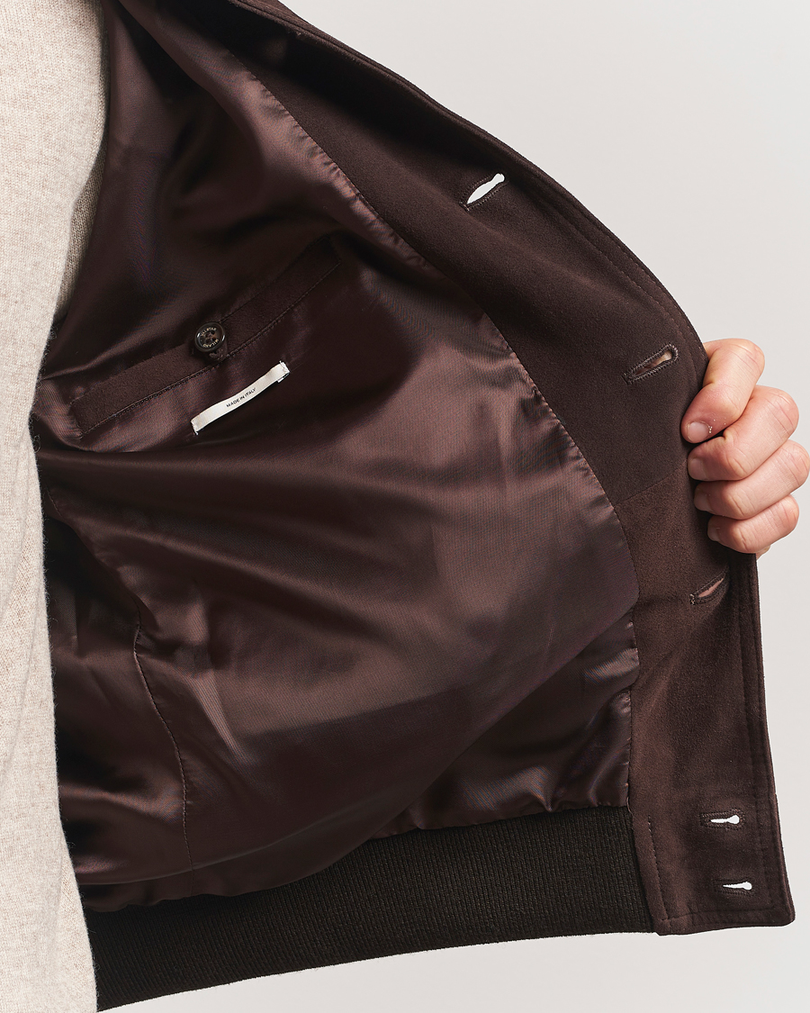 Homme | Manteaux Et Vestes | Valstar | Valstarino Suede Jacket Dark Brown
