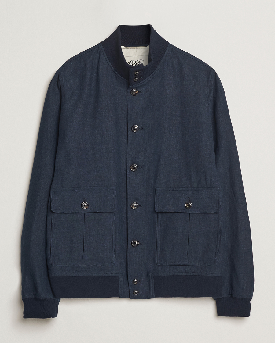 Homme | Manteaux Et Vestes | Valstar | Valstarino Linen Jacket Navy