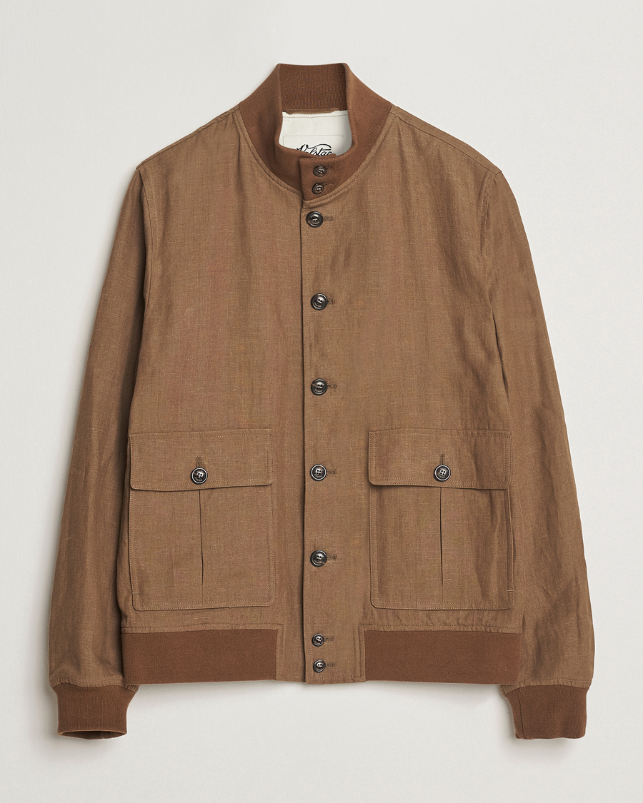 Homme | Manteaux Et Vestes | Valstar | Valstarino Linen Jacket Brown