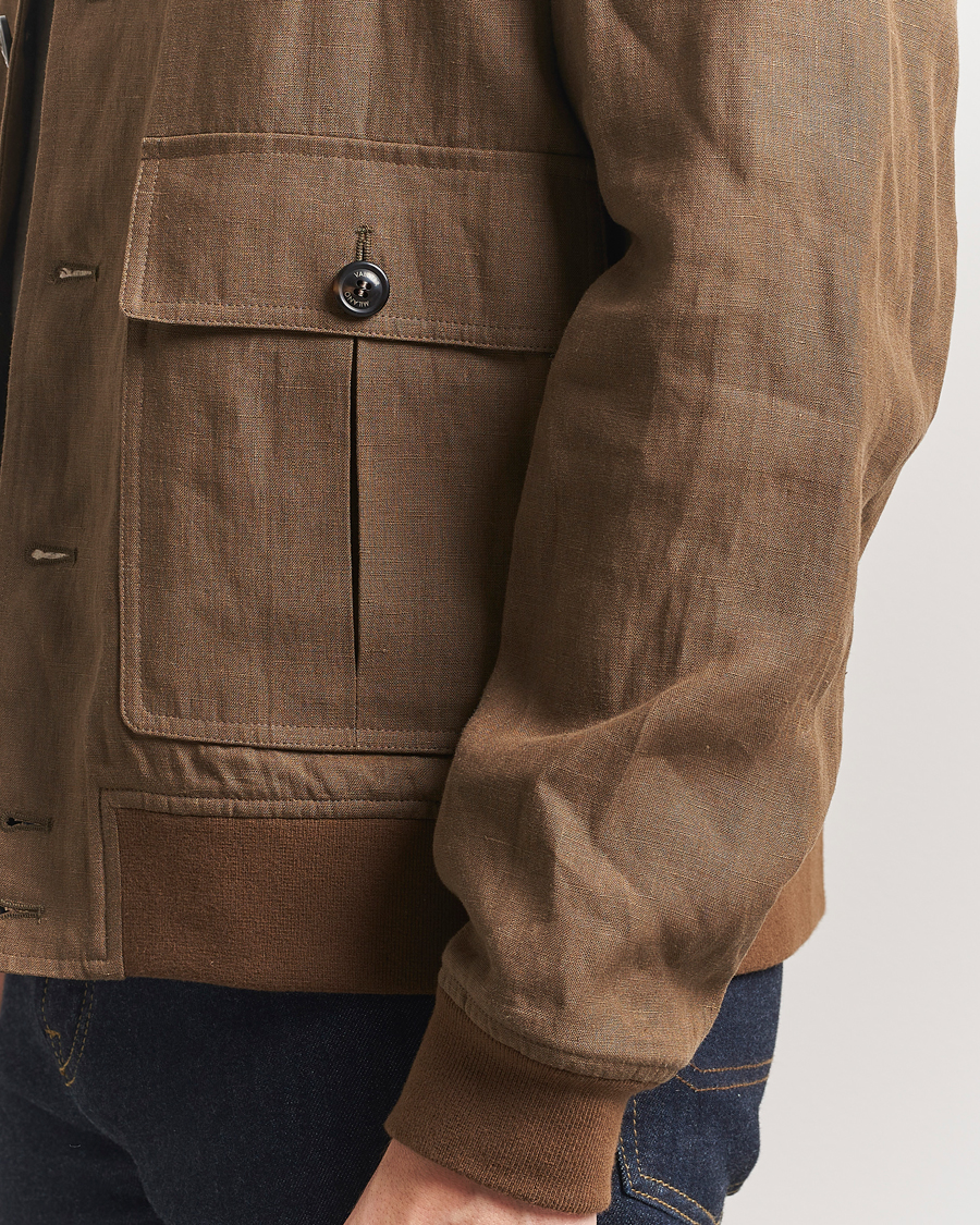 Homme | Manteaux Et Vestes | Valstar | Valstarino Linen Jacket Brown