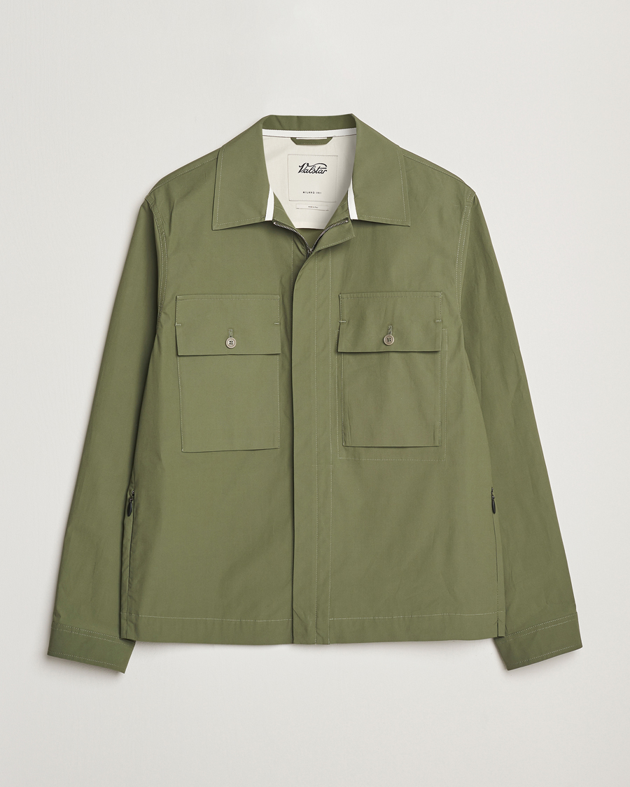 Homme | Manteaux Et Vestes | Valstar | Cotton Poplin Shirt Jacket Green