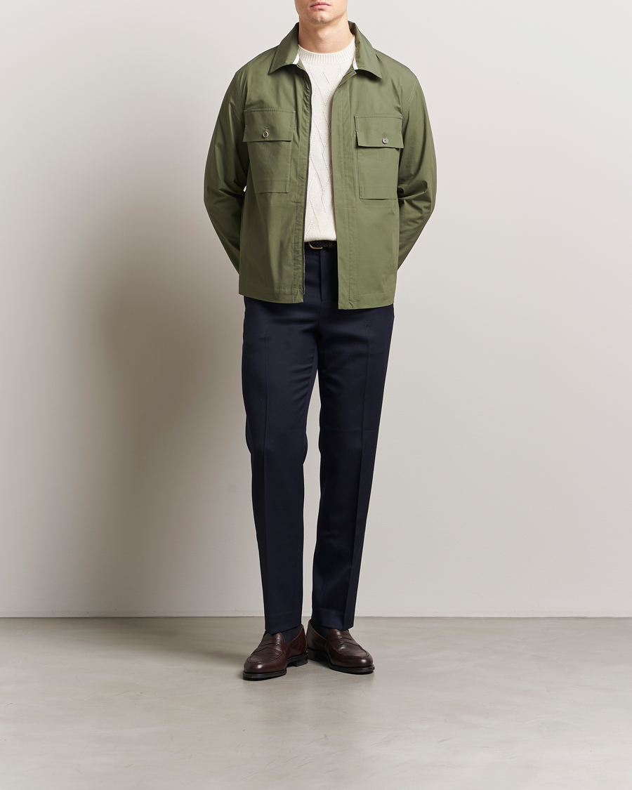 Homme | Manteaux Et Vestes | Valstar | Cotton Poplin Shirt Jacket Green