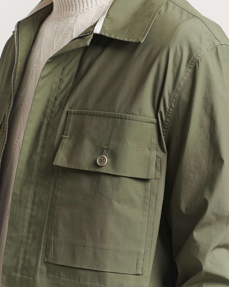 Homme | Manteaux Et Vestes | Valstar | Cotton Poplin Shirt Jacket Green