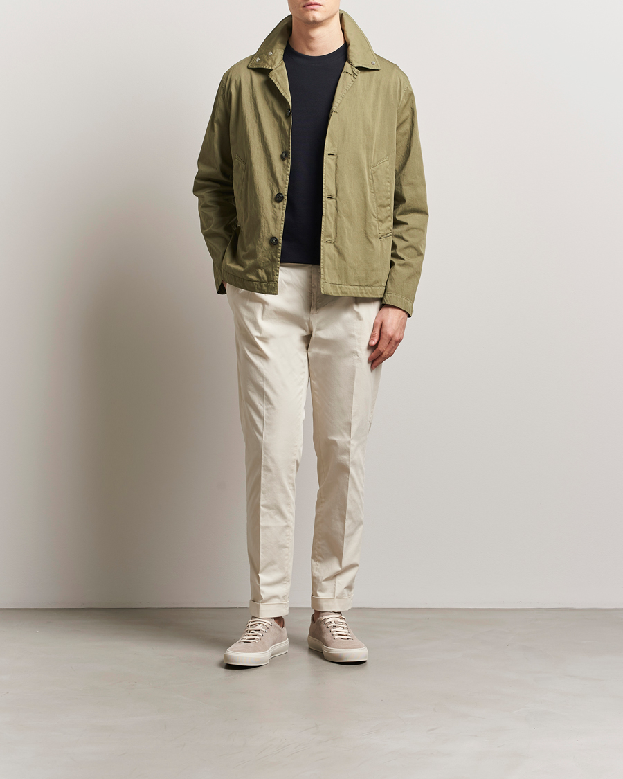 Homme | Manteaux Et Vestes | Valstar | Garment Dyed Cotton Jacket Military Green