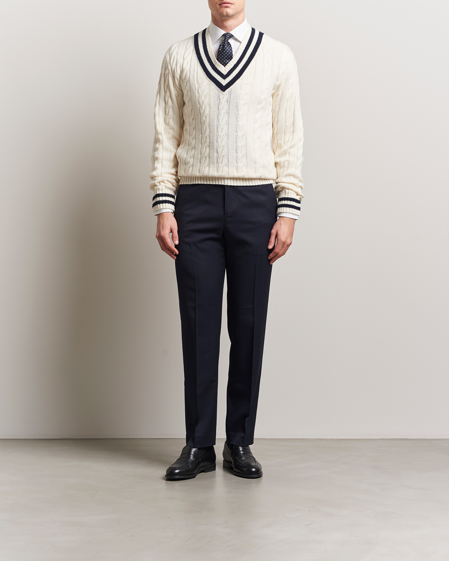Homme | Pulls Et Tricots | Ralph Lauren Purple Label | Cashmere Crickett Sweater Cream