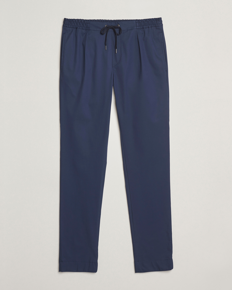 Homme | Pantalons | Ralph Lauren Purple Label | Soft Cotton Drawstring Pants Navy