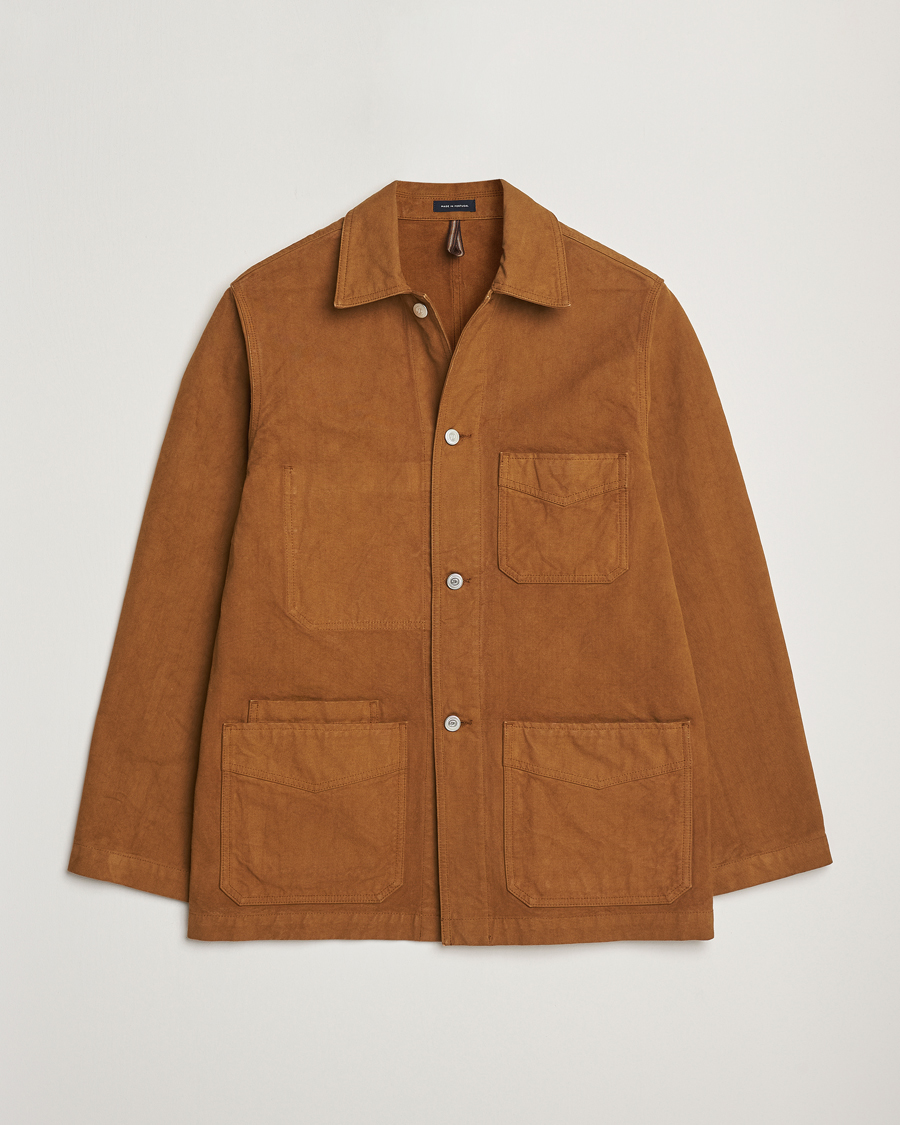 Homme | Manteaux Et Vestes | Drake's | Duck Cotton Canvas Chore Jacket Tobacco