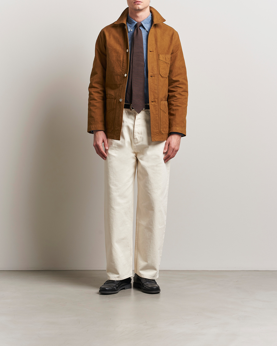 Homme | Manteaux Et Vestes | Drake's | Duck Cotton Canvas Shore Jacket Tobacco