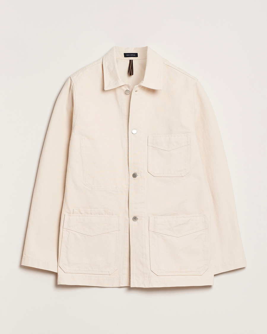 Homme | Manteaux Et Vestes | Drake's | Duck Cotton Canvas Shore Jacket Natural