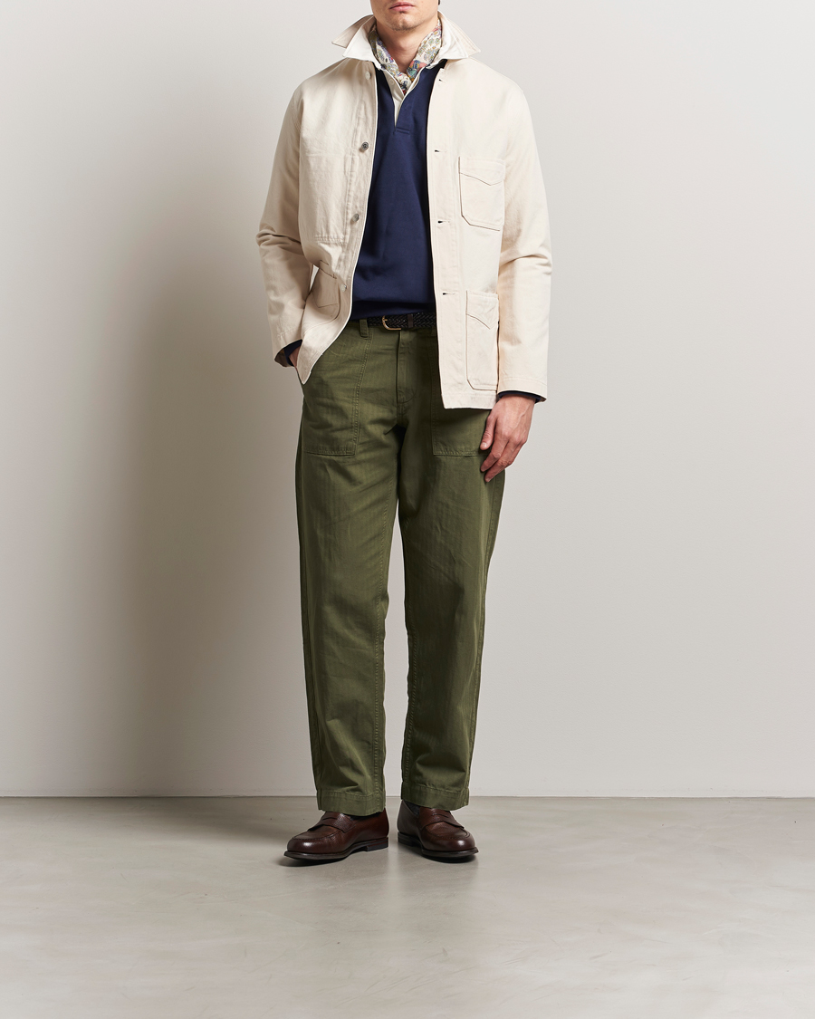 Homme | Manteaux Et Vestes | Drake's | Duck Cotton Canvas Shore Jacket Natural