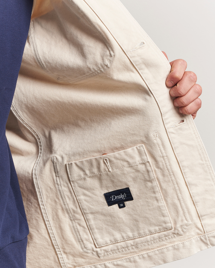 Homme | Manteaux Et Vestes | Drake's | Duck Cotton Canvas Shore Jacket Natural