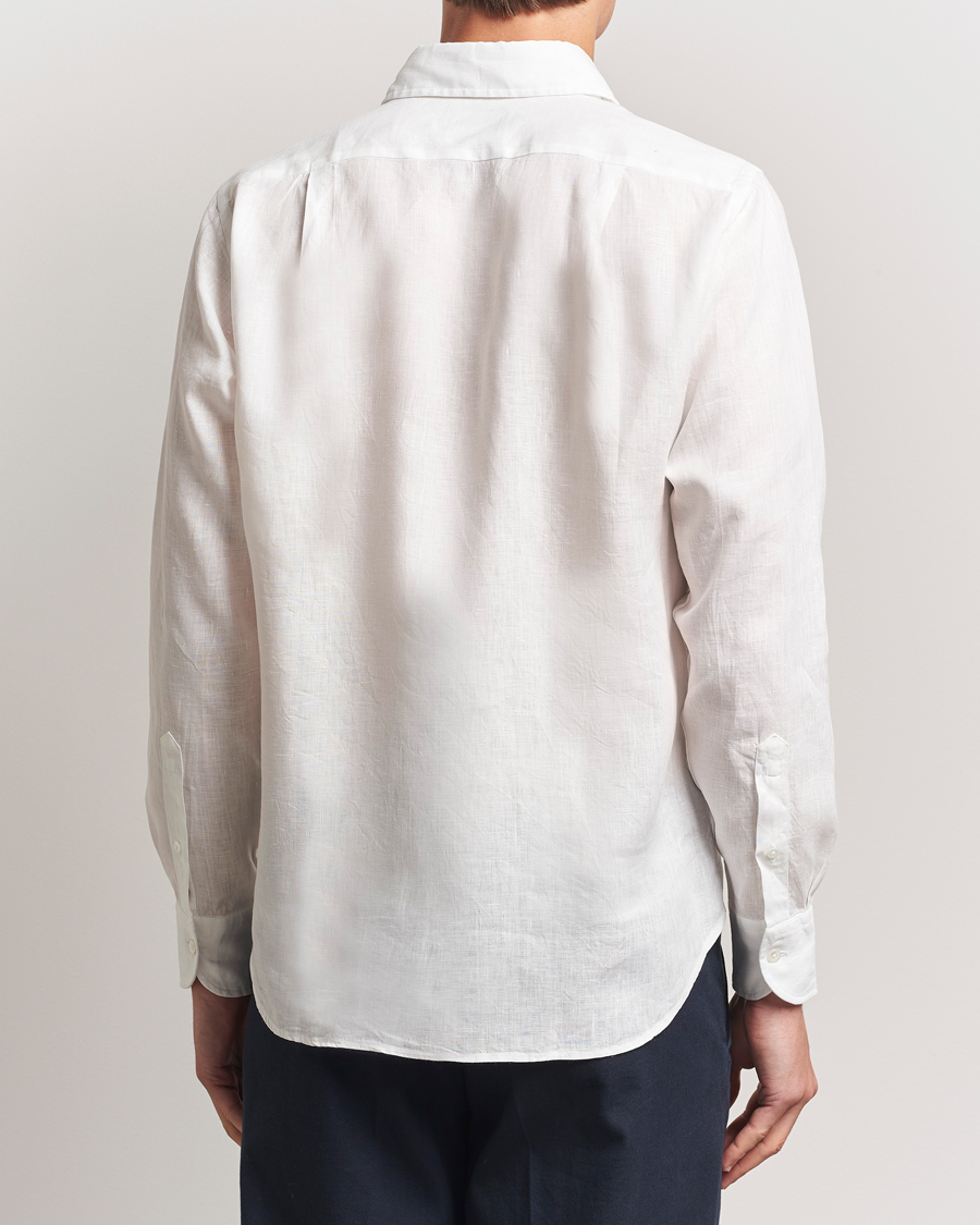 Homme | Chemises | Drake's | Linen Summer Shirt Ecru