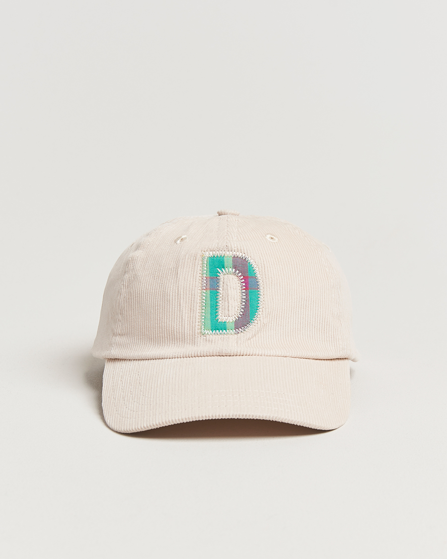 Homme | Drake's D Applique Baseball Cap Ecru | Drake's | D Applique Baseball Cap Ecru