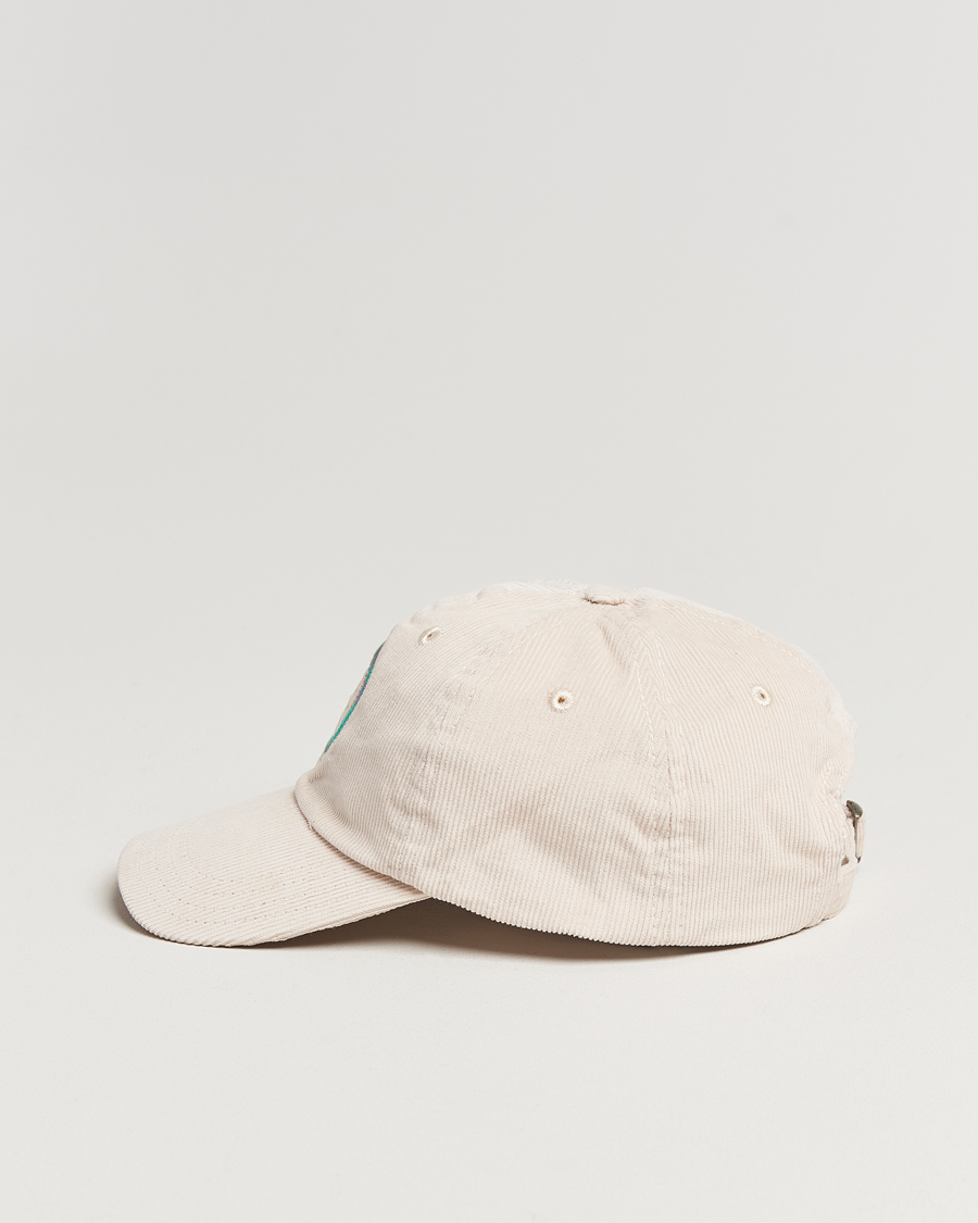 Homme | Drake's D Applique Baseball Cap Ecru | Drake's | D Applique Baseball Cap Ecru