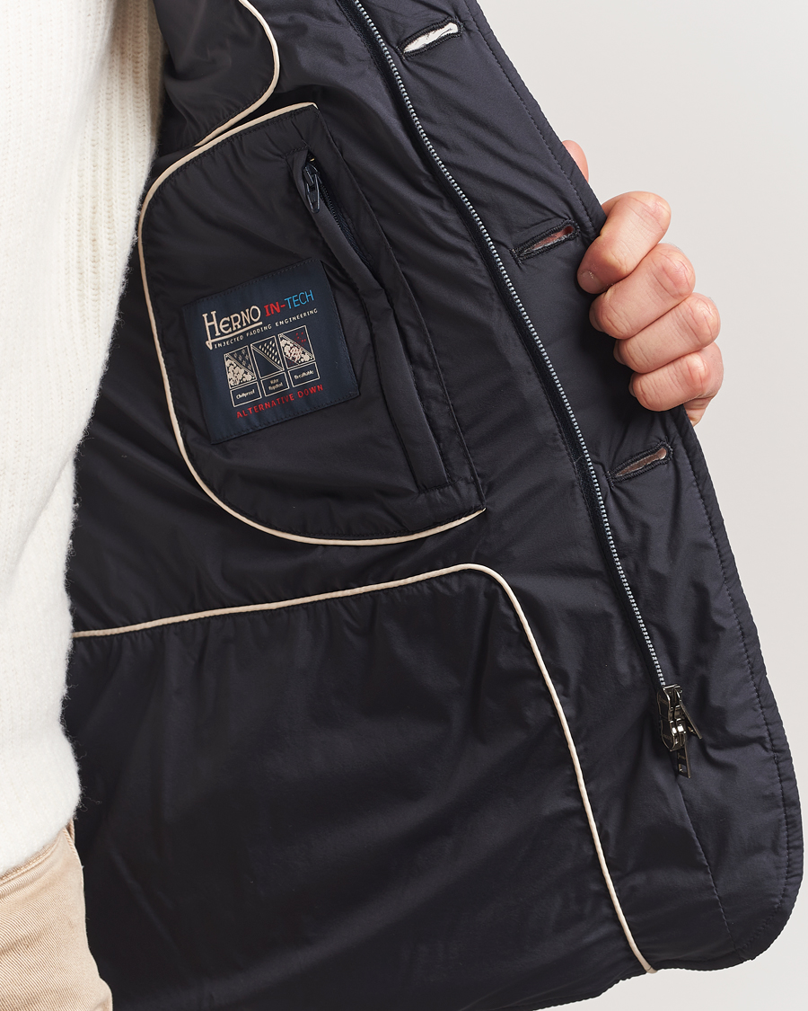 Homme | Manteaux Et Vestes | Herno | Nuage Matt Nylon Blazer Navy