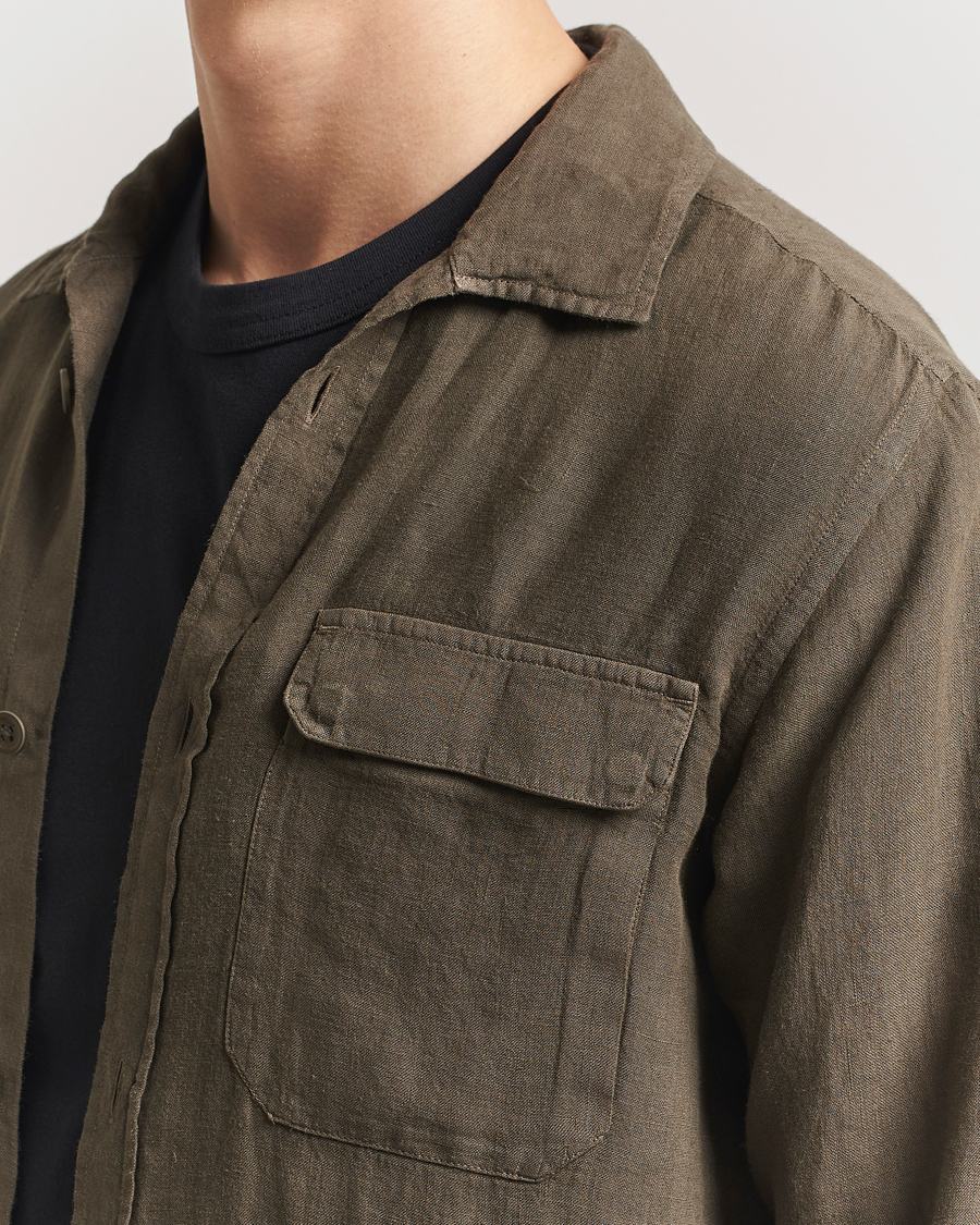 Homme | Manteaux Et Vestes | Herno | Linen Safari Jacket Military