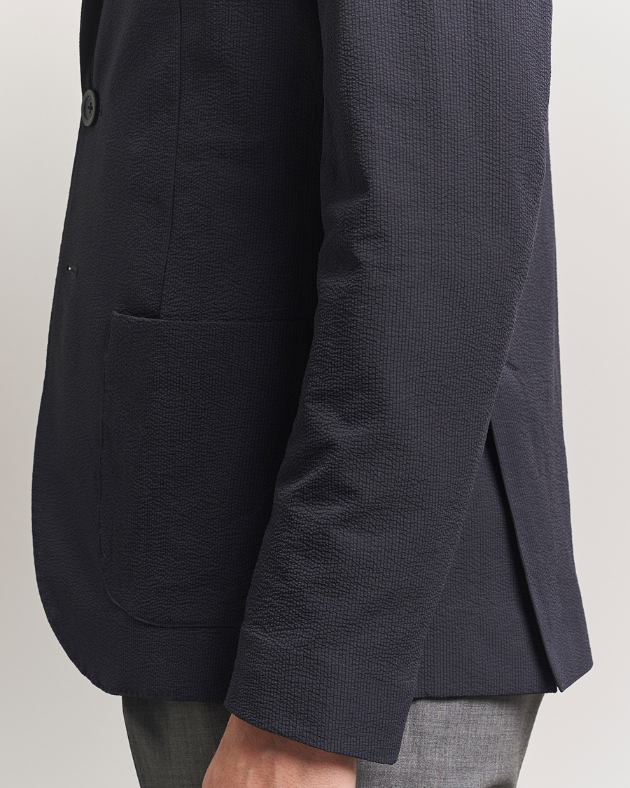 Homme | Blazers | Herno | Seersucker Blazer Navy