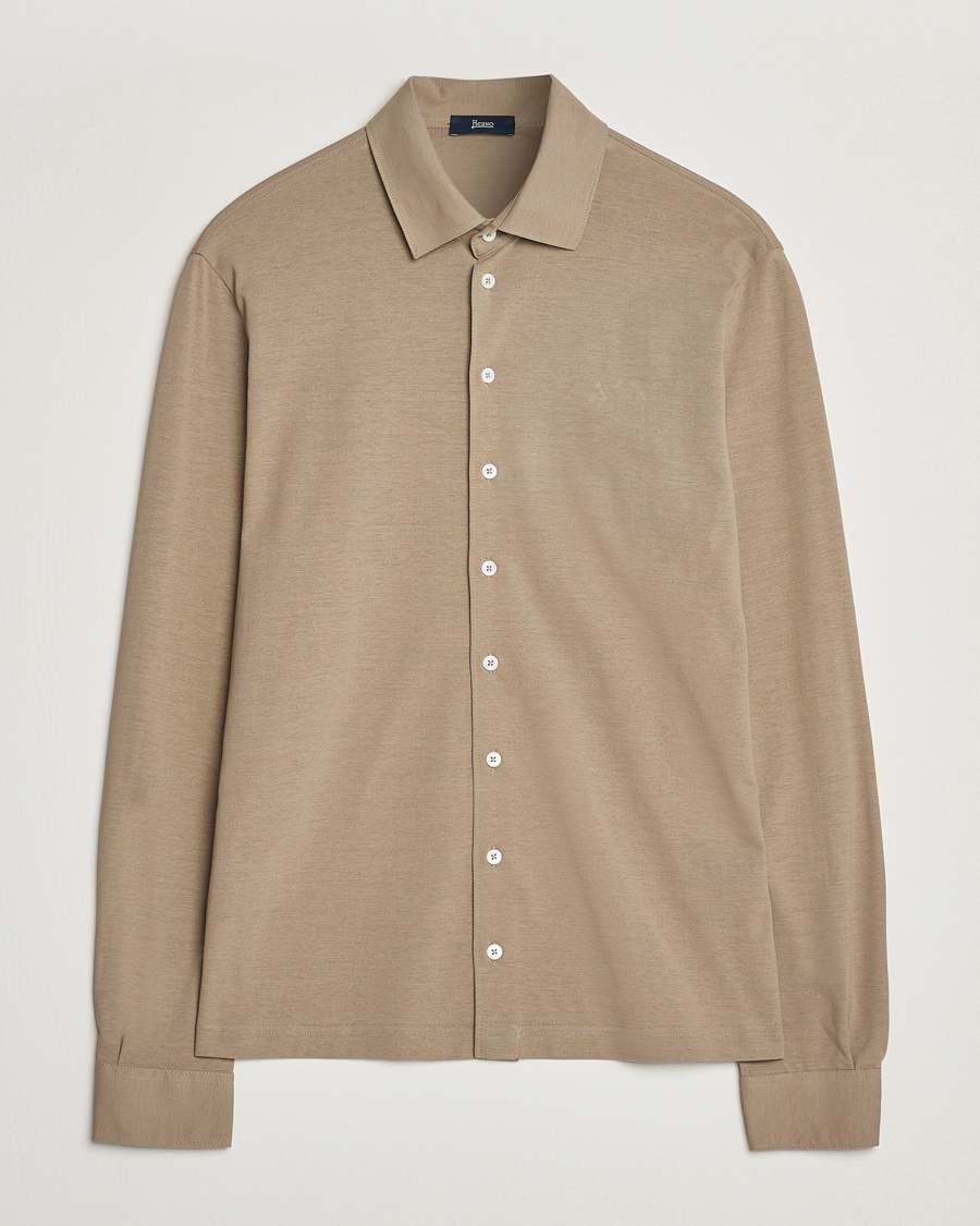 Homme | Chemises | Herno | Cotton Crepe Shirt Olive