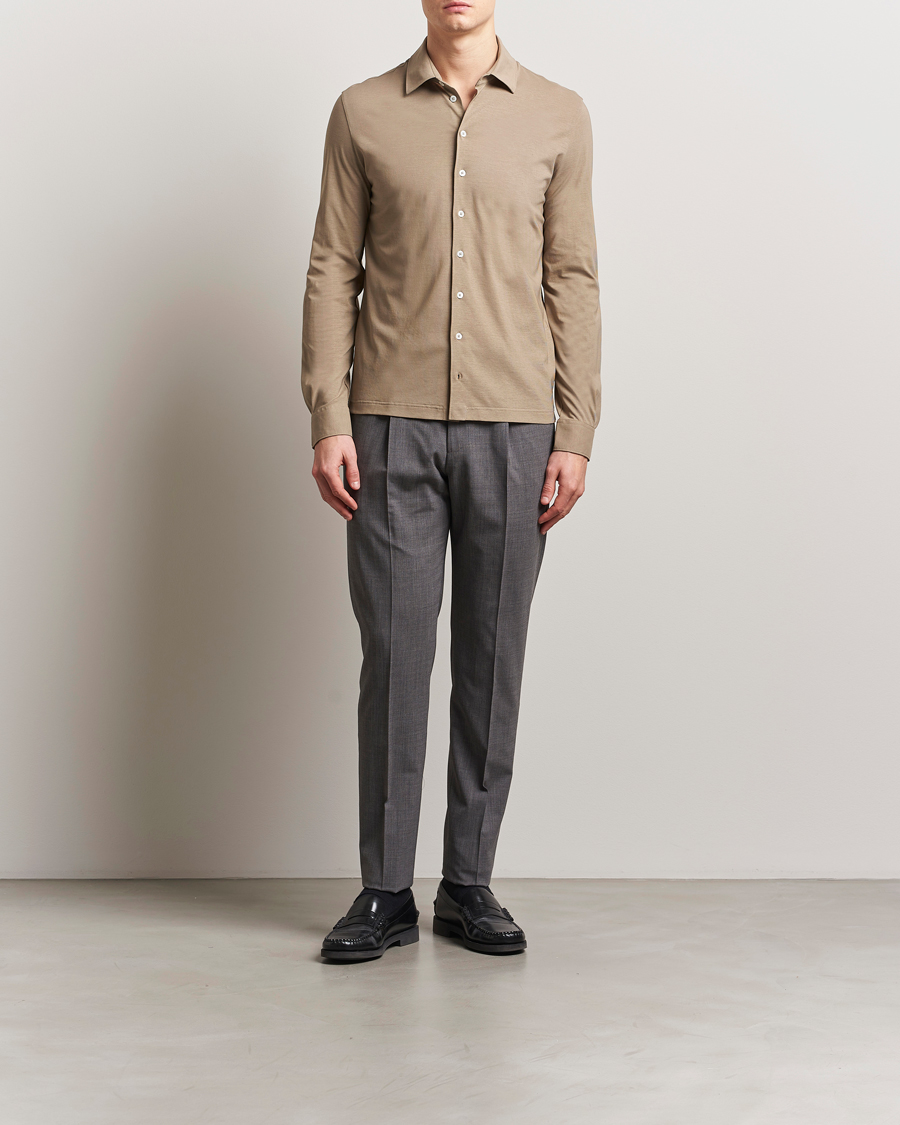 Homme | Chemises | Herno | Cotton Crepe Shirt Olive