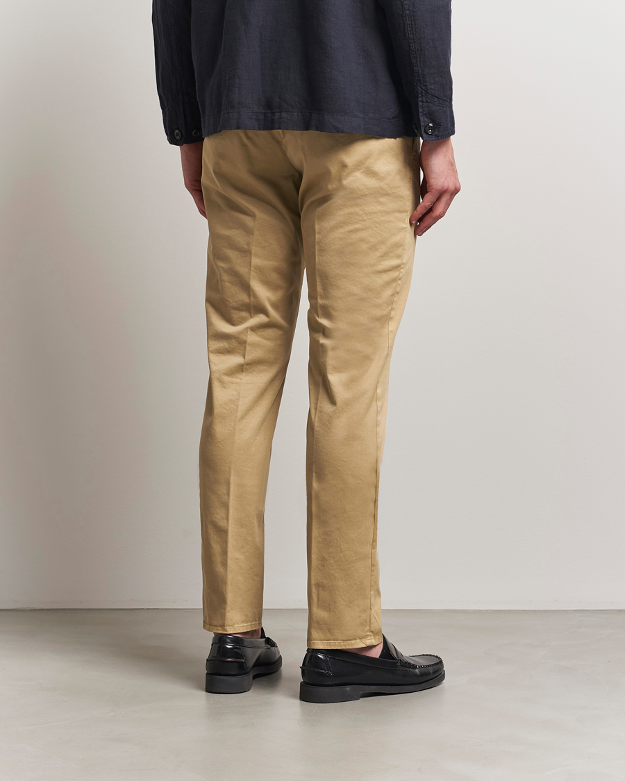 Homme | Pantalons | Incotex | Slim Fit Garment Dyed Slacks Beige