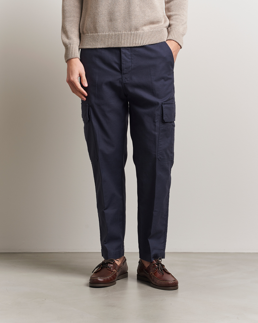 Homme | Pantalons | Incotex | Regular Fit Cargo Pants Navy