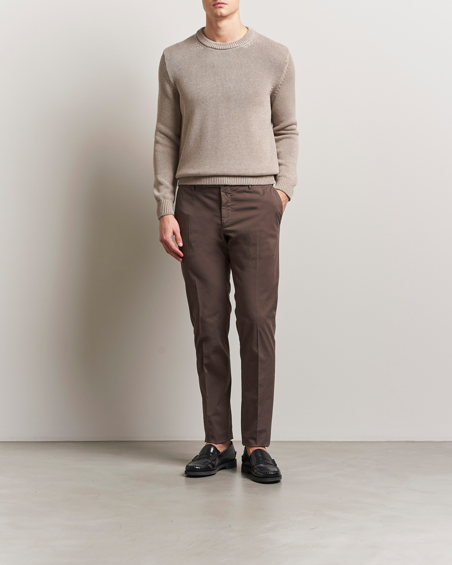 Homme | Pantalons | Incotex | Slim Fit Comfort Chinos Brown