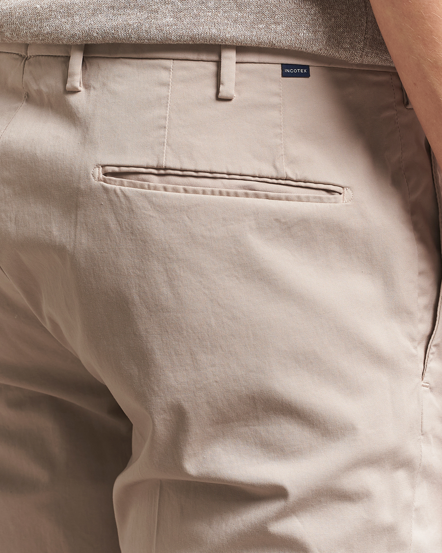 Homme | Pantalons | Incotex | Slim Fit Comfort Chinos Light Beige