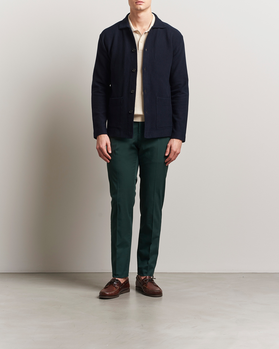 Homme | Pantalons | Incotex | Slim Fit Comfort Chinos Dark Green