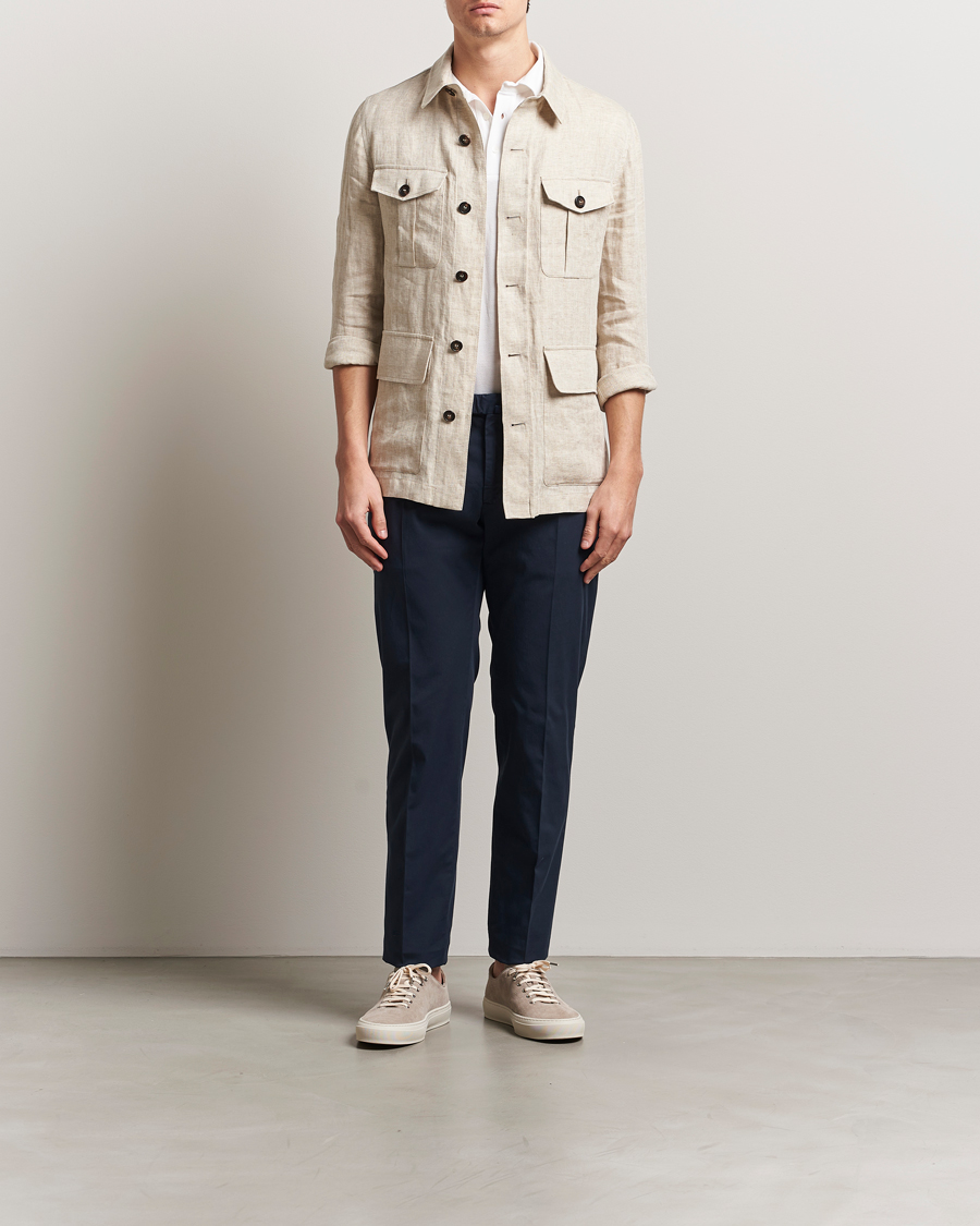 Homme | Pantalons | Incotex | Slim Fit Comfort Chinos Navy