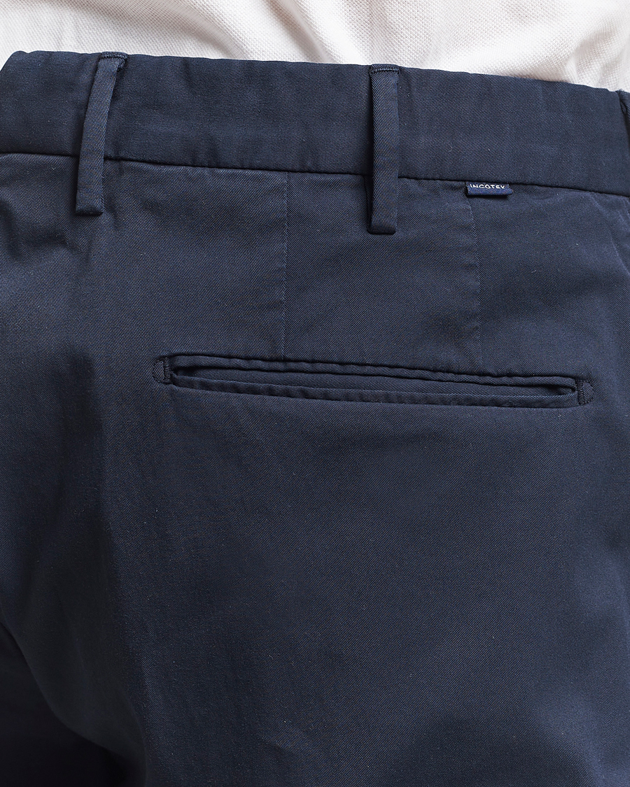 Homme | Pantalons | Incotex | Slim Fit Comfort Chinos Navy