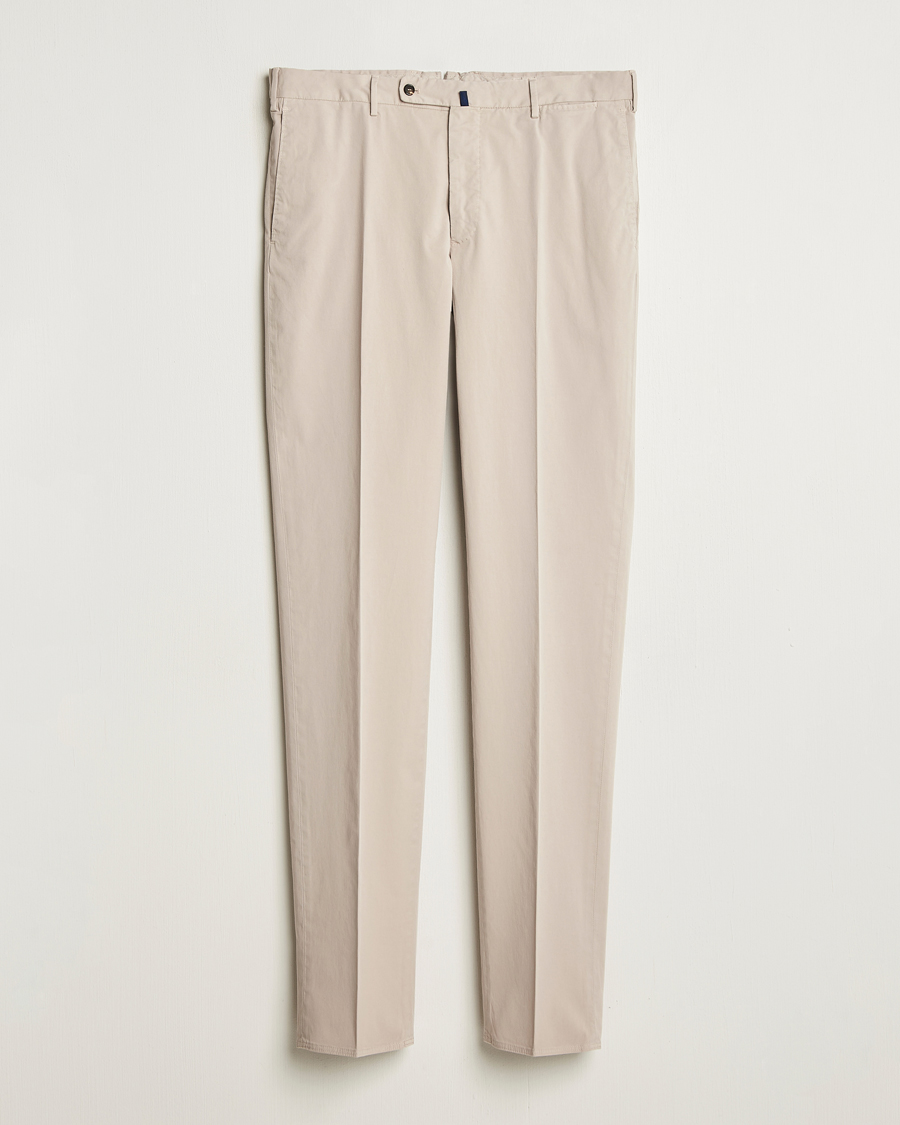 Homme | Pantalons | Incotex | Regular Fit Comfort Chinos Light Beige