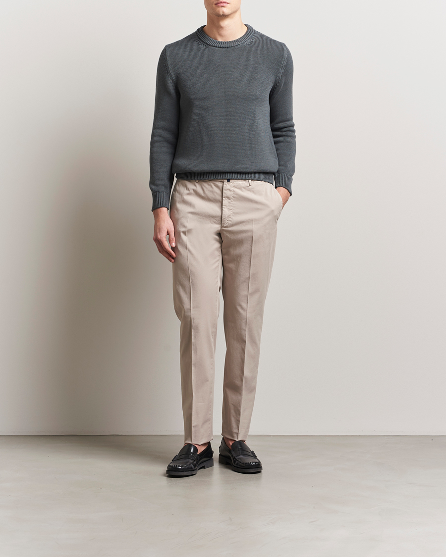 Homme | Pantalons | Incotex | Regular Fit Comfort Chinos Light Beige
