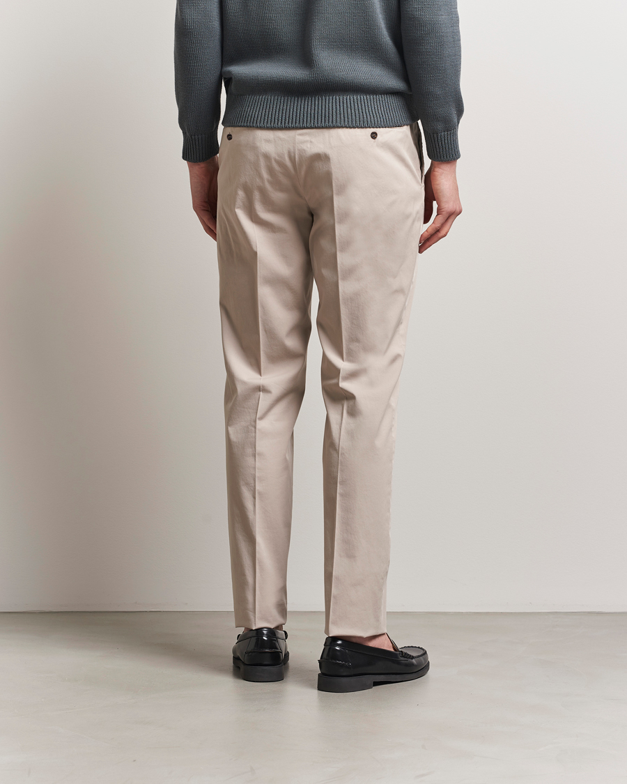 Homme | Pantalons | Incotex | Regular Fit Comfort Chinos Light Beige