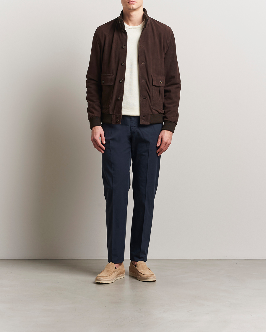 Homme | Pantalons | Incotex | Regular Fit Comfort Chinos Navy