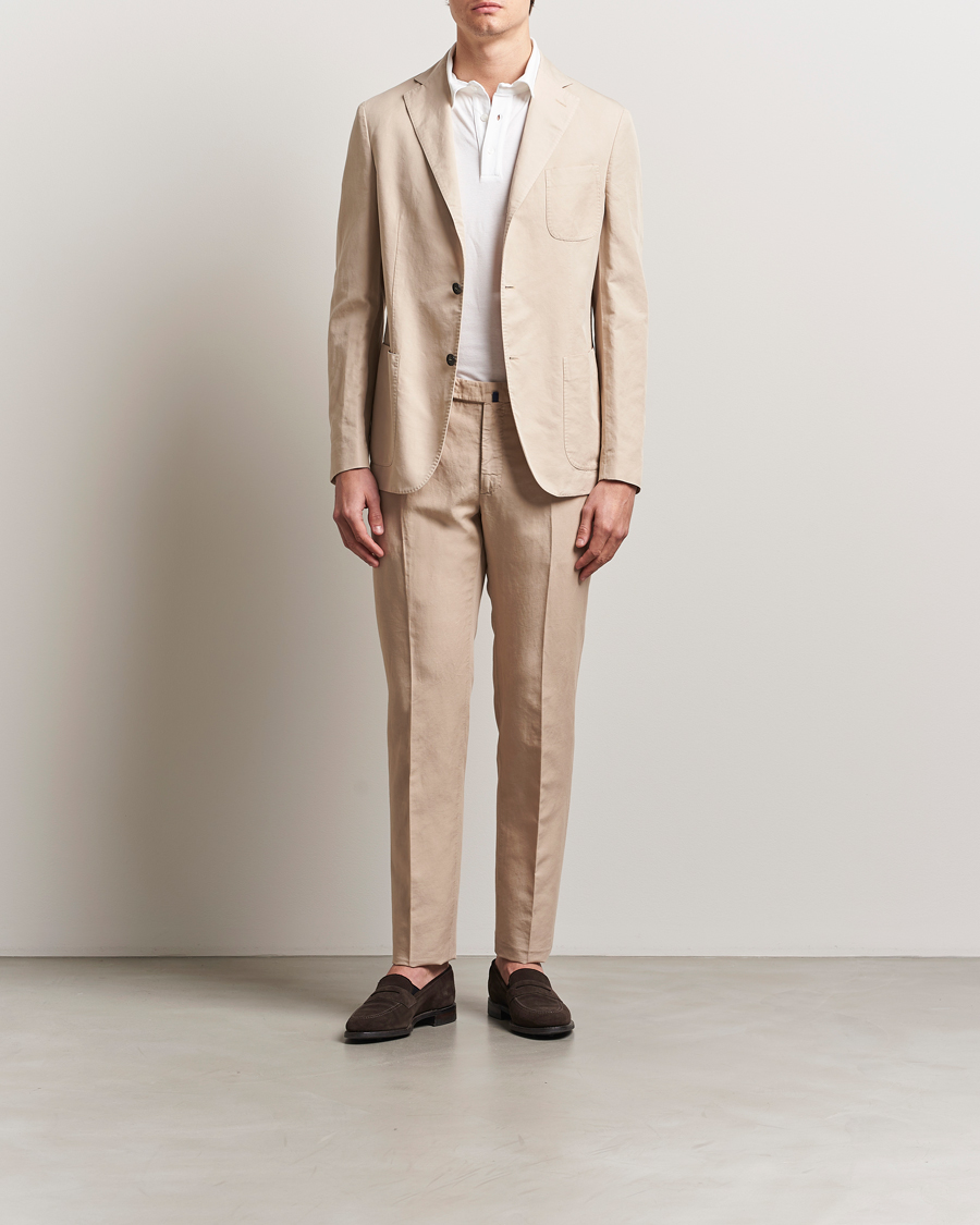 Homme | Pantalons | Incotex | Slim Fit Chinolino Trousers Beige