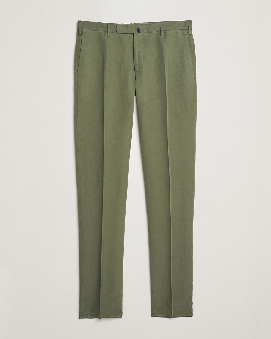 Homme | Pantalons | Incotex | Slim Fit Chinolino Trousers Green