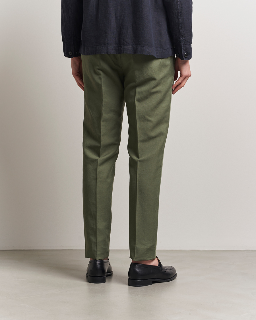 Homme | Pantalons | Incotex | Slim Fit Chinolino Trousers Green