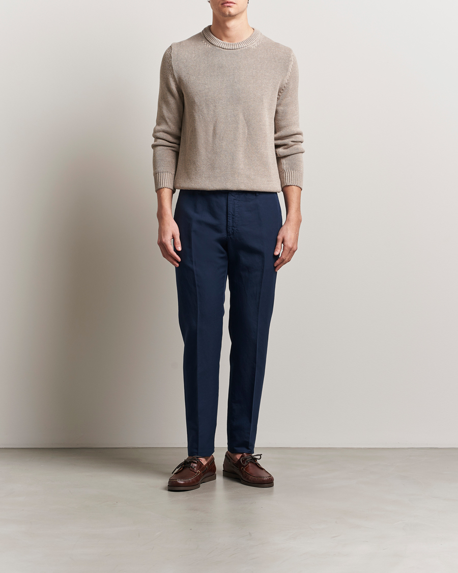 Homme | Pantalons | Incotex | Slim Fit Chinolino Trousers Navy