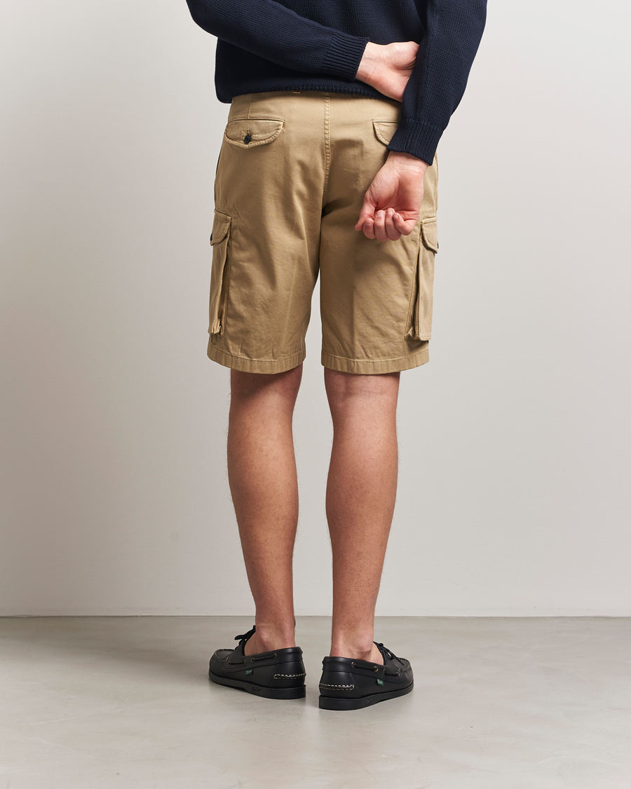 Homme | Shorts | Incotex | Cotton Cargo Shorts Beige